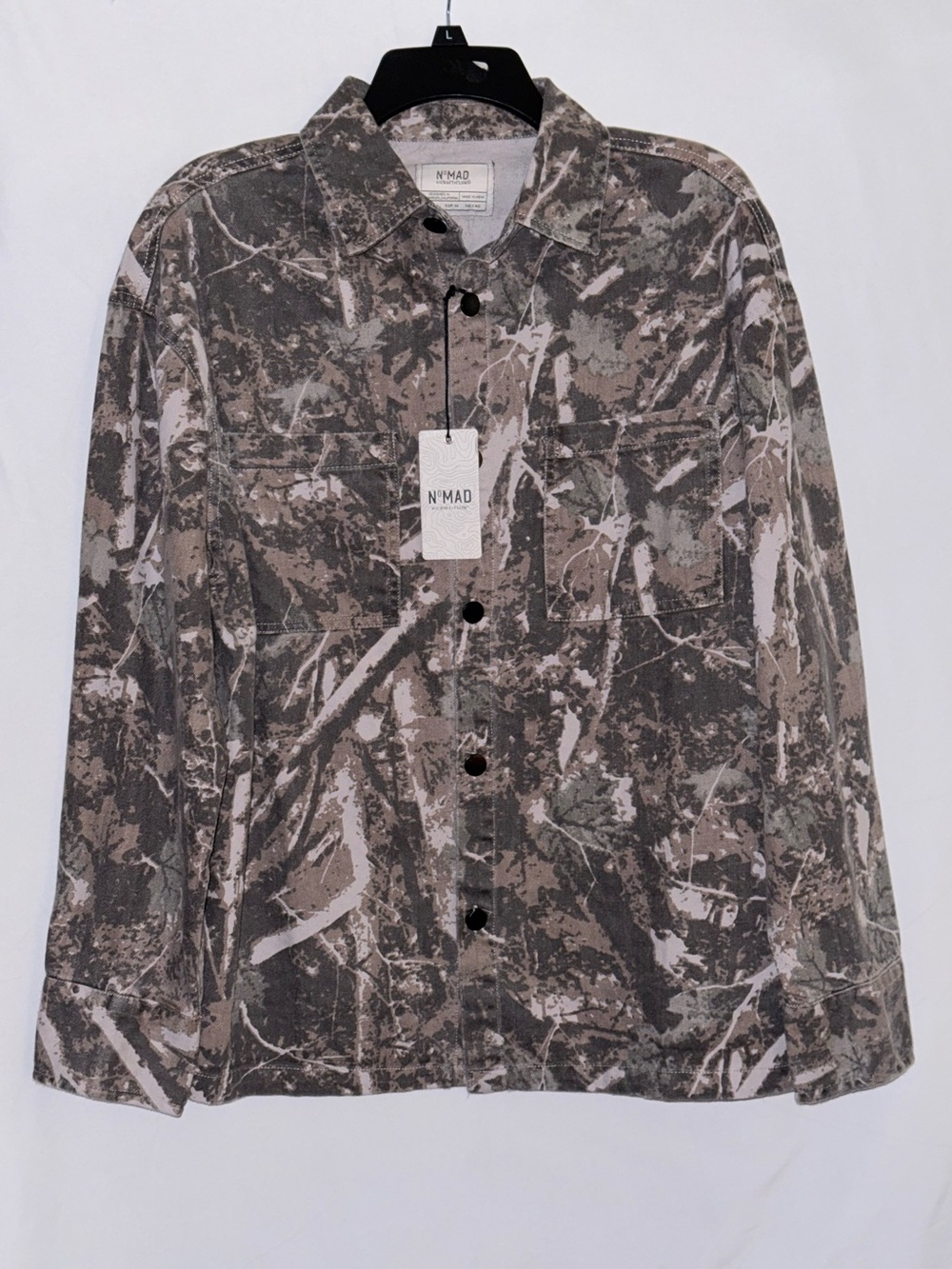 NWT NoMad by Craft + Flow Huff Tree Camouflage Shirt Jacket Size Medium